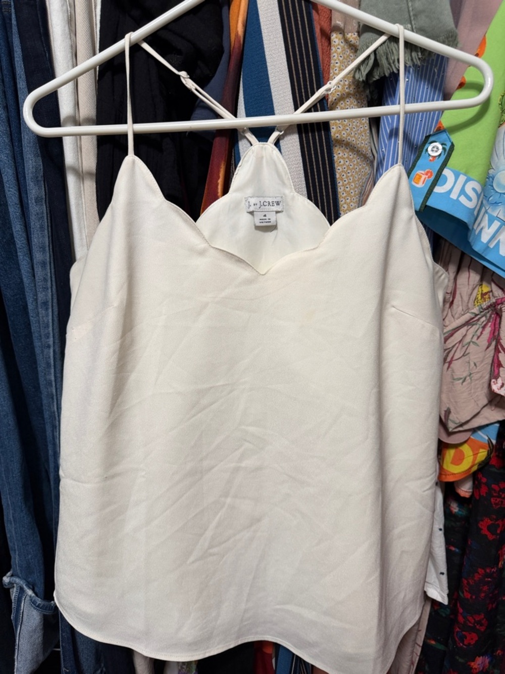 JCrew Racerback Tank In White - Picture 3 of 5